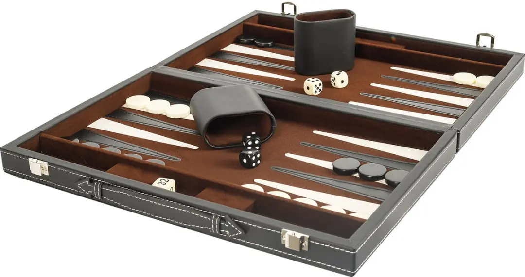 Buffalo Backgammon BK1216S - 38x24cm - Zwart