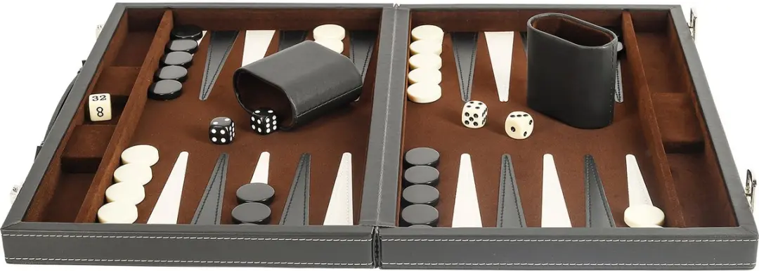 Buffalo Backgammon BK1216S - 38x24cm - Zwart