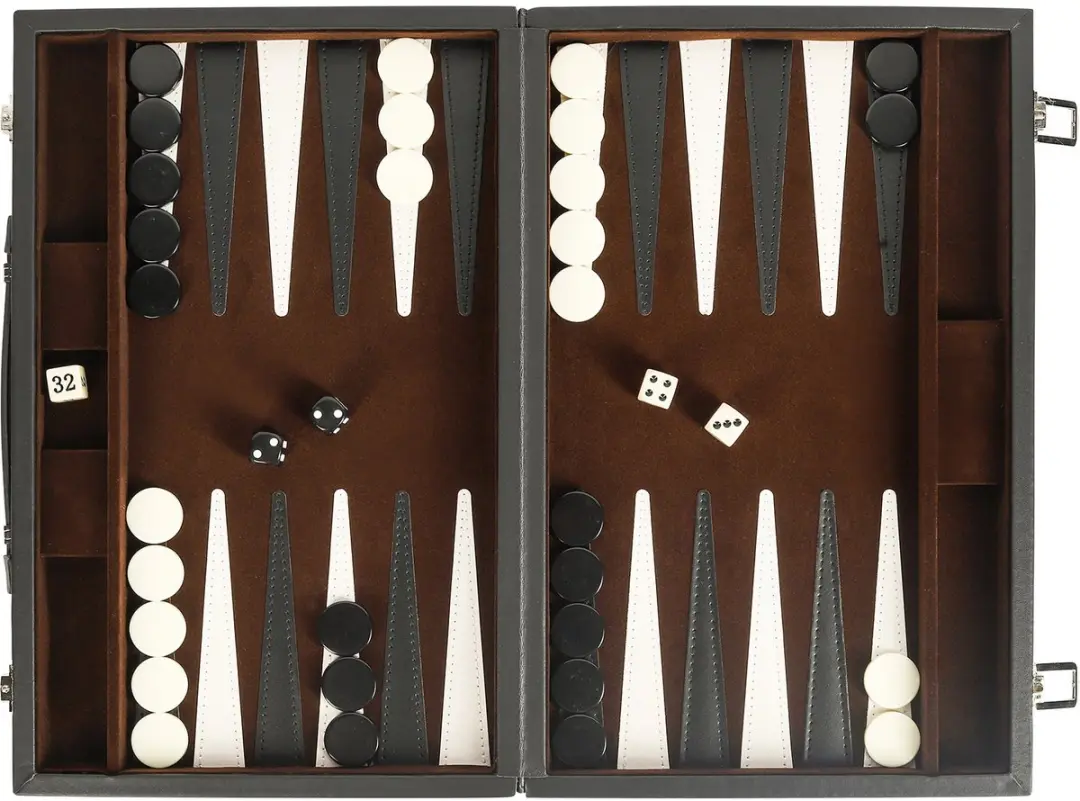 Buffalo Backgammon BK1216S - 38x24cm - Zwart