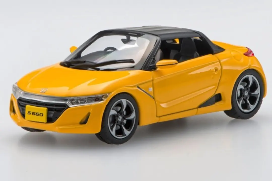 Honda S660 1:43 Modelauto - Zwart/Geel