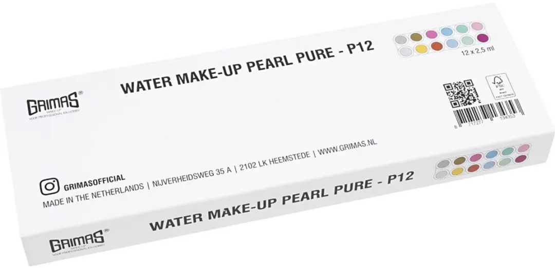Grimas Water Make-up Palet P - 12 Kleuren 30ml