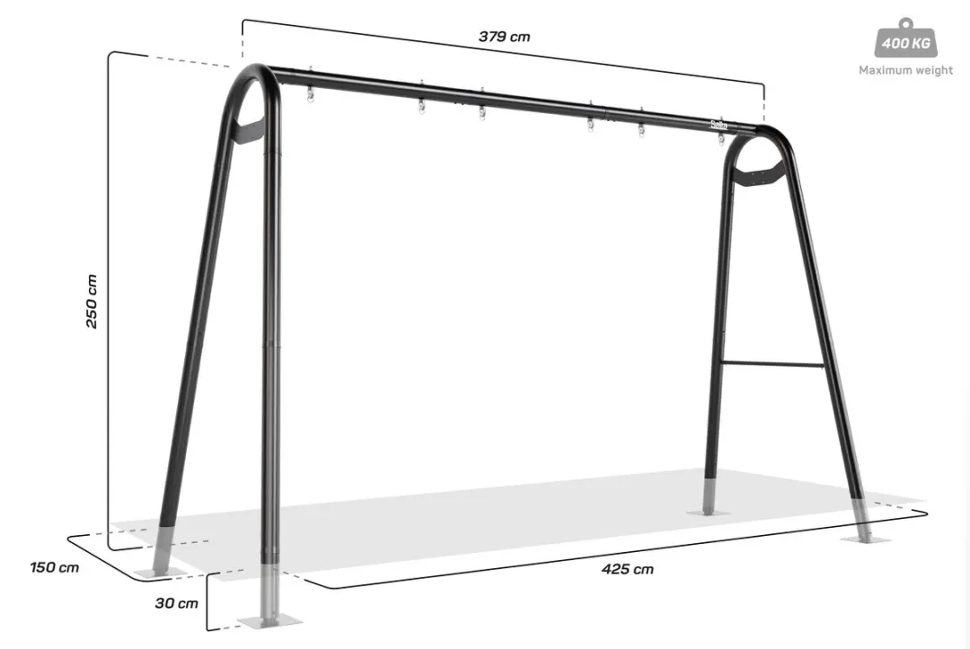 Salta Schommelframe XL - 5172 - Zwart - afbeelding 6 van 6