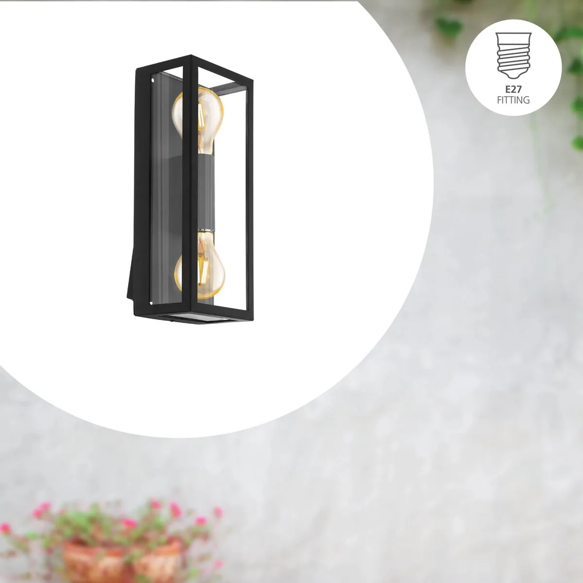 Eglo Alamonte 1 Wandlamp Buiten - 2 Lichtpunten - 38cm - Zwart - afbeelding 6 van 6