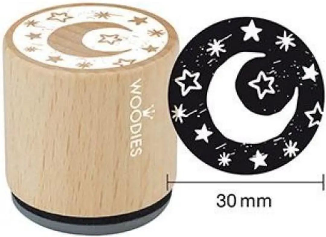 Woodies Moon and Stars Stempel W20005 - afbeelding 2 van 2
