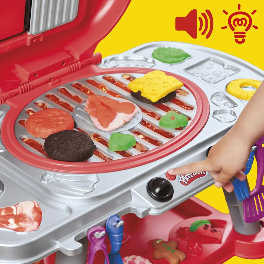 Play-Doh Gloeiende Grill Speelset - 18 Stuks - Rood