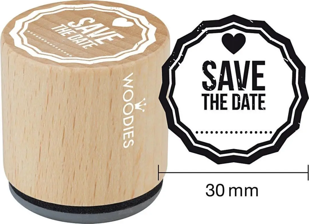 Woodies Houten Stempel 30x35mm