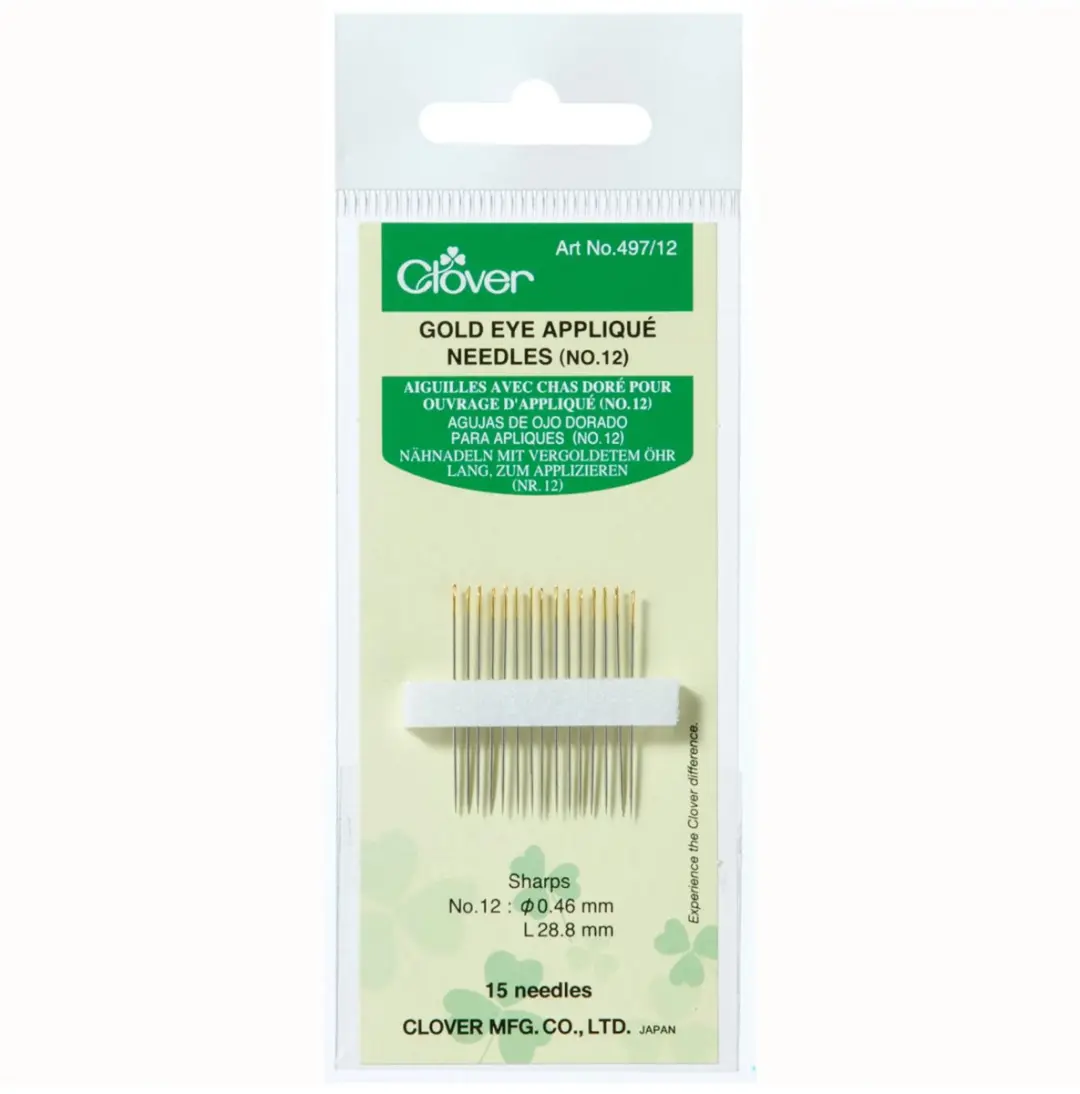 Clover Gold Eye Appliquénaalden nr. 12