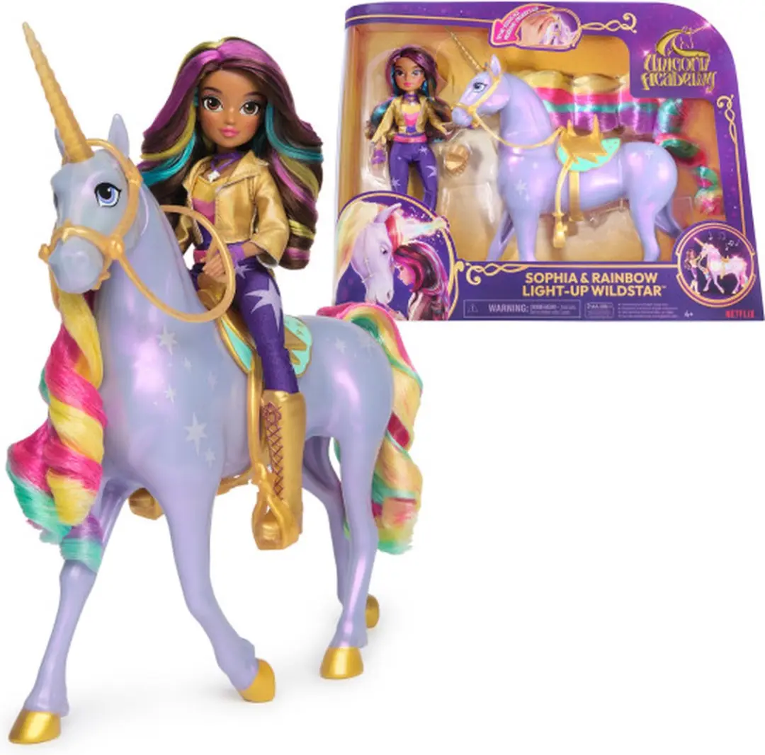 Unicorn Academy Sophia & Regenboog Lichtmagie Wildstar Modepop