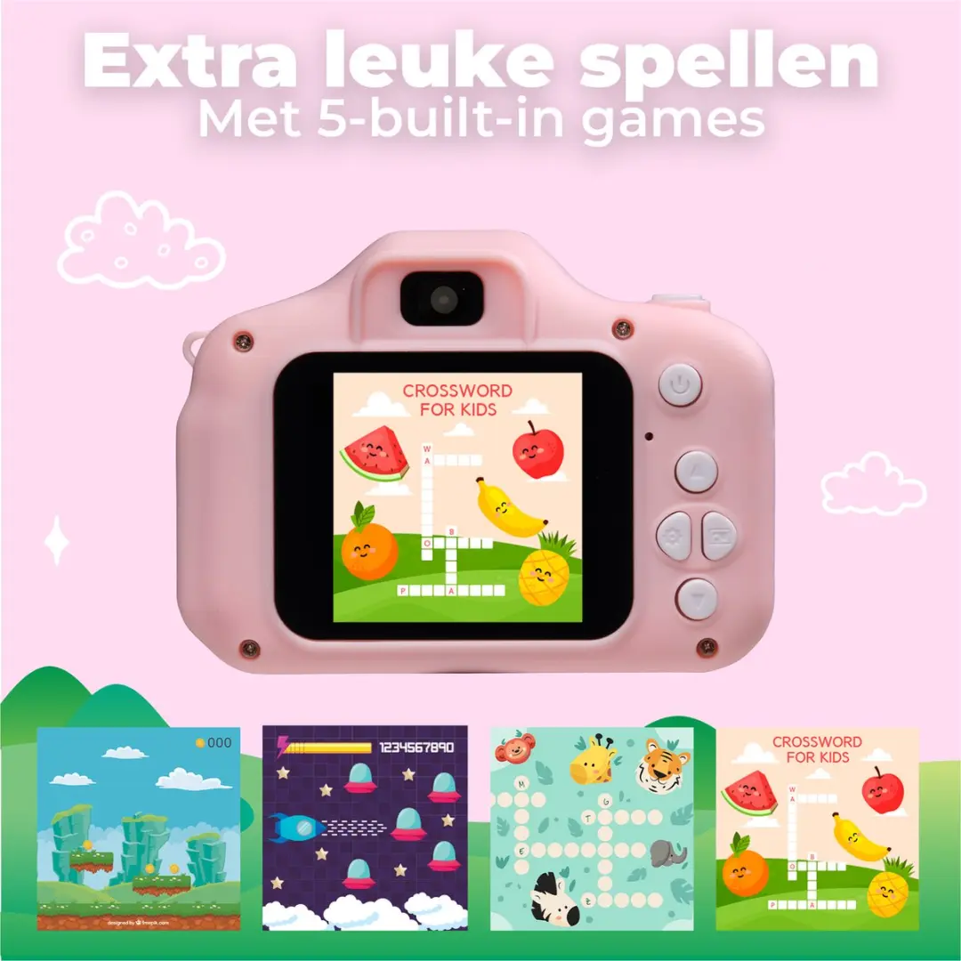 Denver KCA1340 Kindercamera Full HD - 40MP - Roze