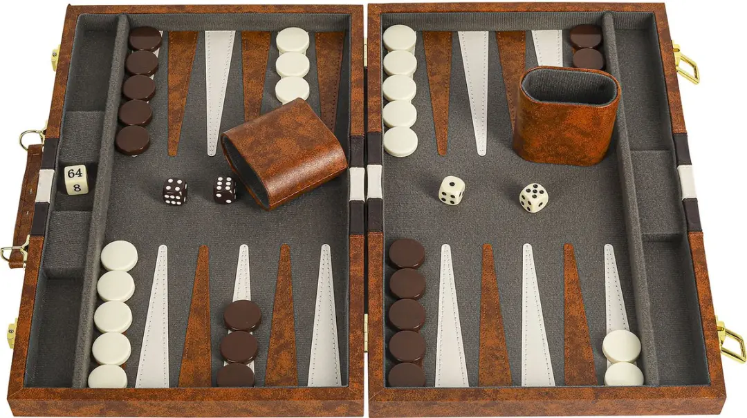Buffalo Backgammon BK1215S - 38x24cm - Bruin