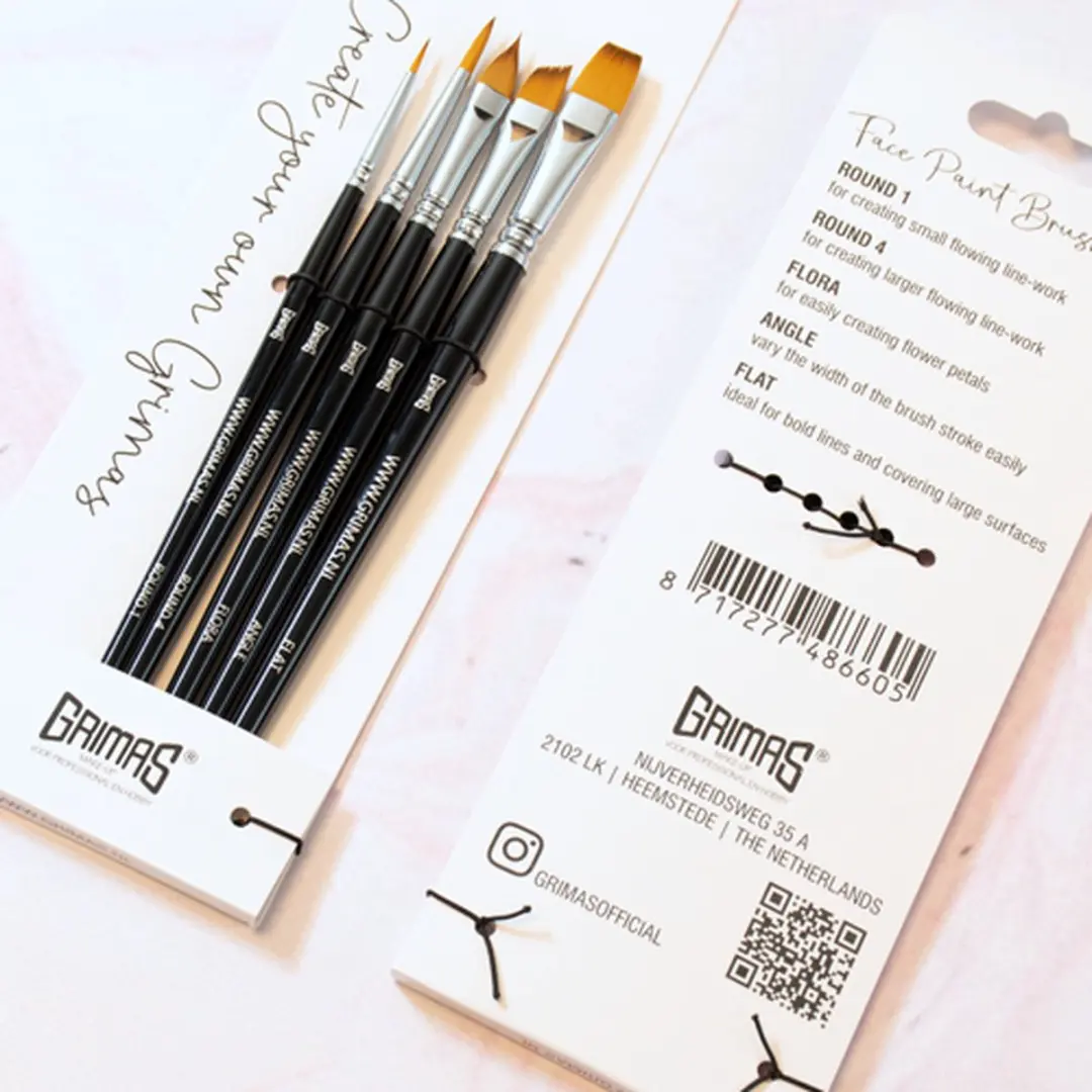 Grimas Facepaint Pensel Set - 5 Stuks