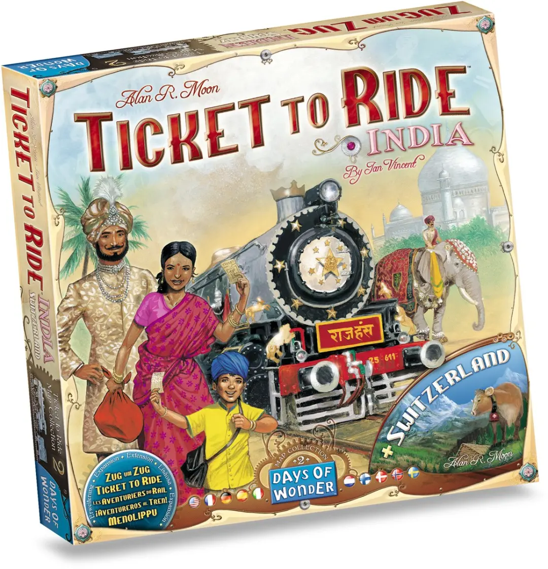 Days of Wonder Ticket to Ride India & Zwitserland Uitbreiding
