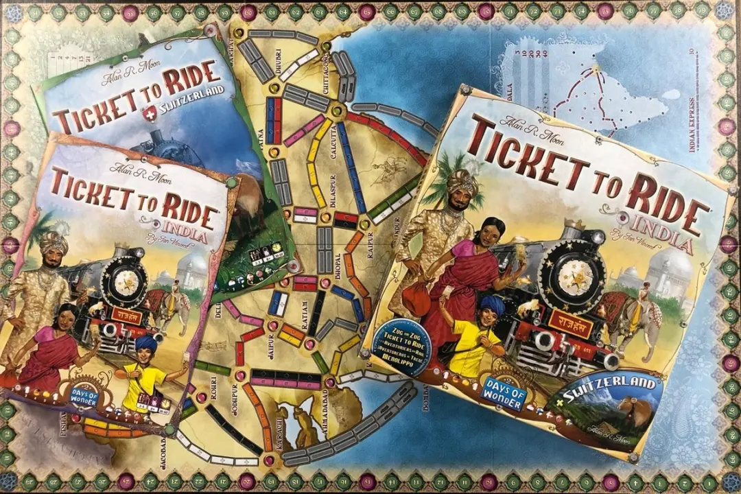 Days of Wonder Ticket to Ride India & Zwitserland Uitbreiding - Bordspel