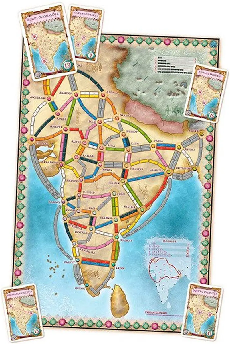 Days of Wonder Ticket to Ride India & Zwitserland Uitbreiding - Bordspel