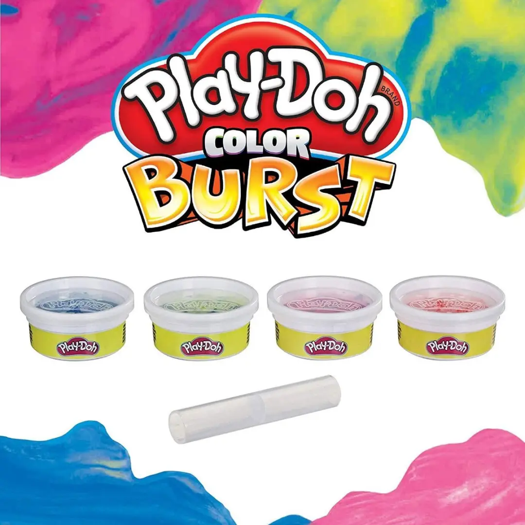 Play-Doh Color Burst - 4 Potjes Kinderklei 226g