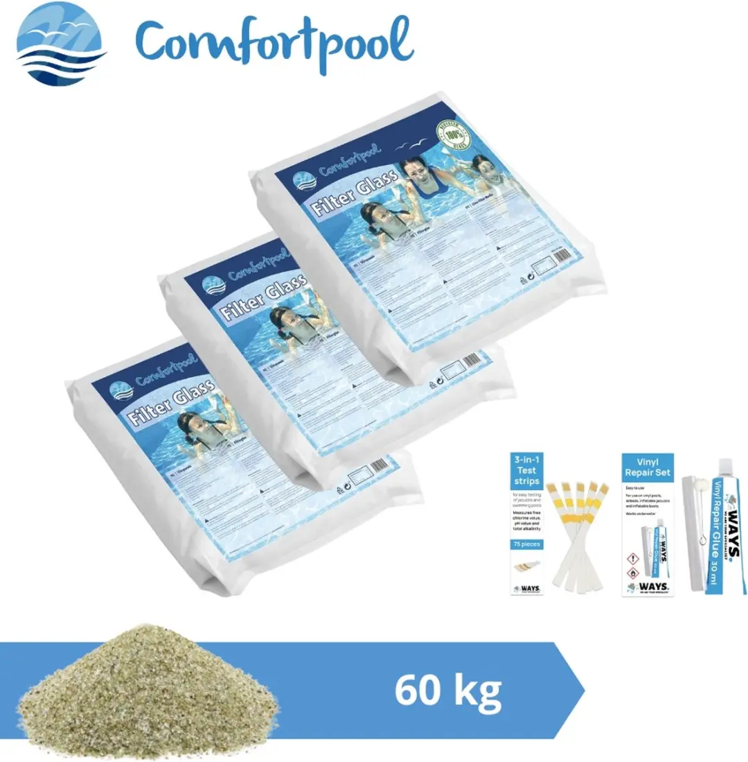 Pool Improve Comfortpool Glasparels 60kg & WAYS Scrubborstel