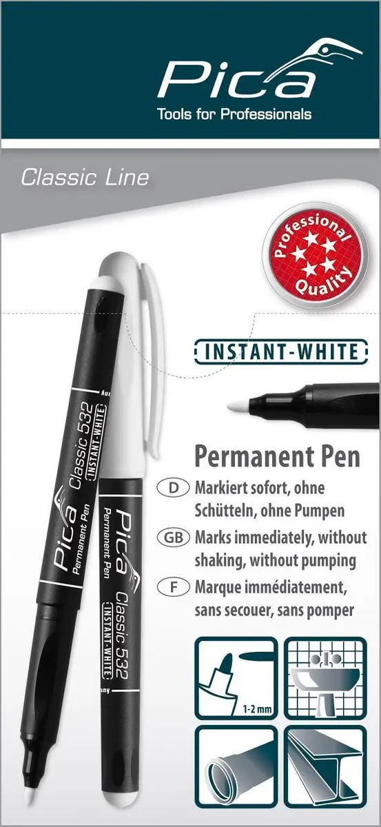 Pica Classic PI53252SB Permanent Pen Wit