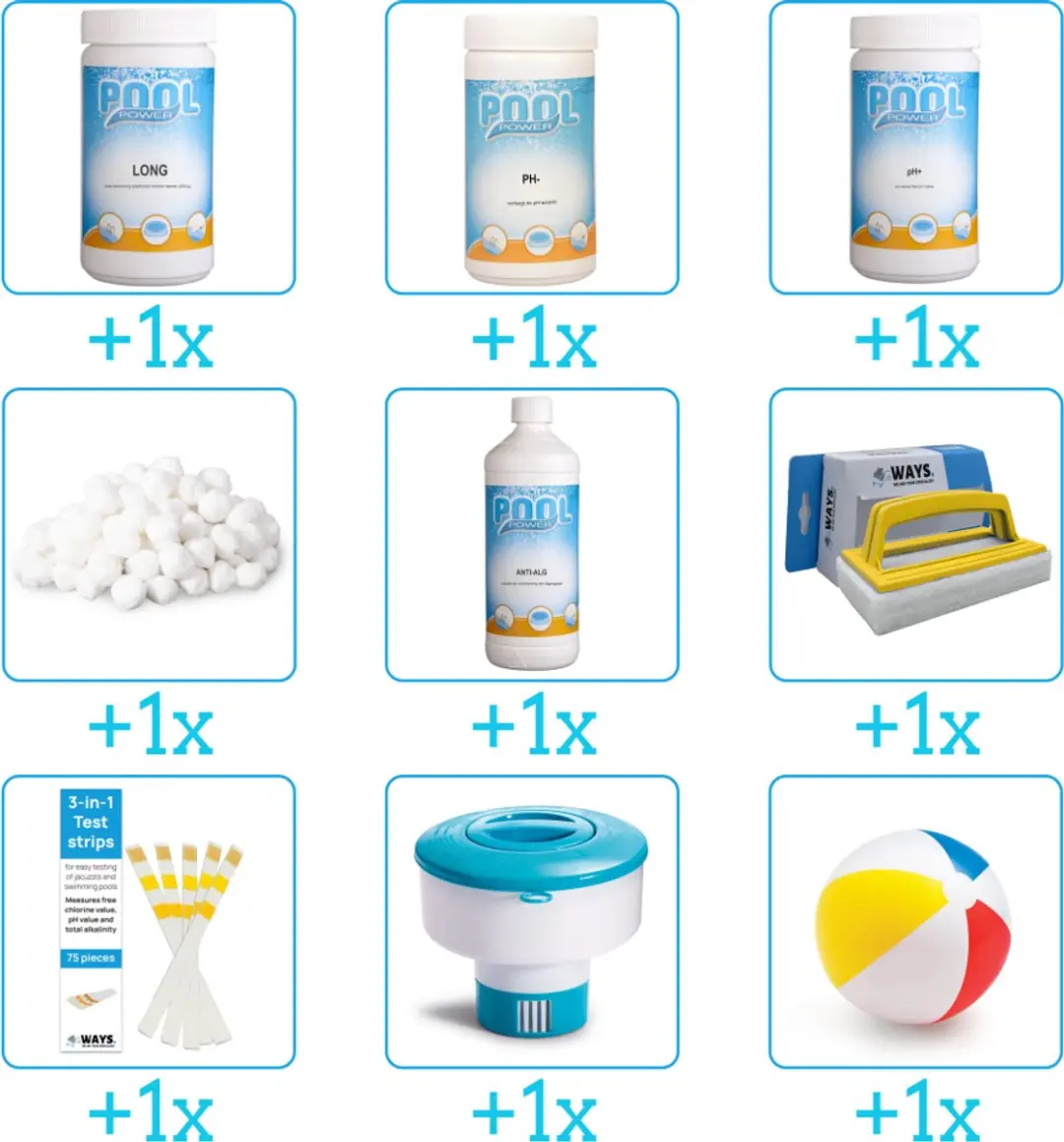 Pool Power Onderhoudspakket 9-delig