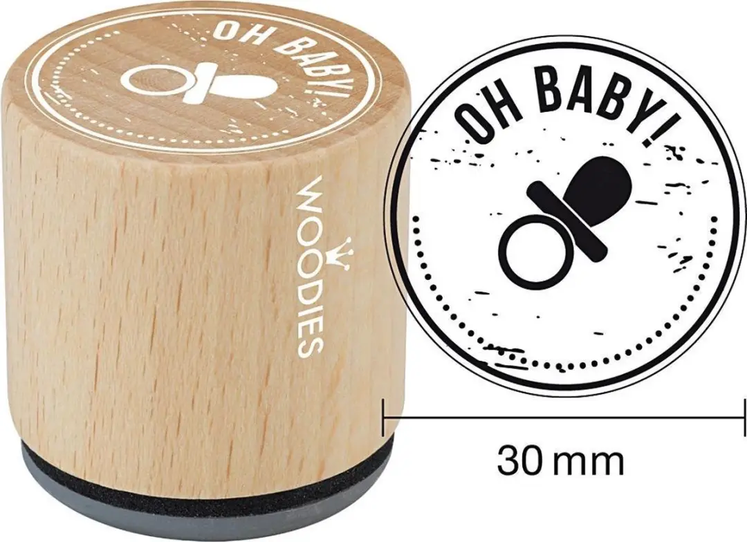 Woodies Oh Baby Rubber Stamp WE6004