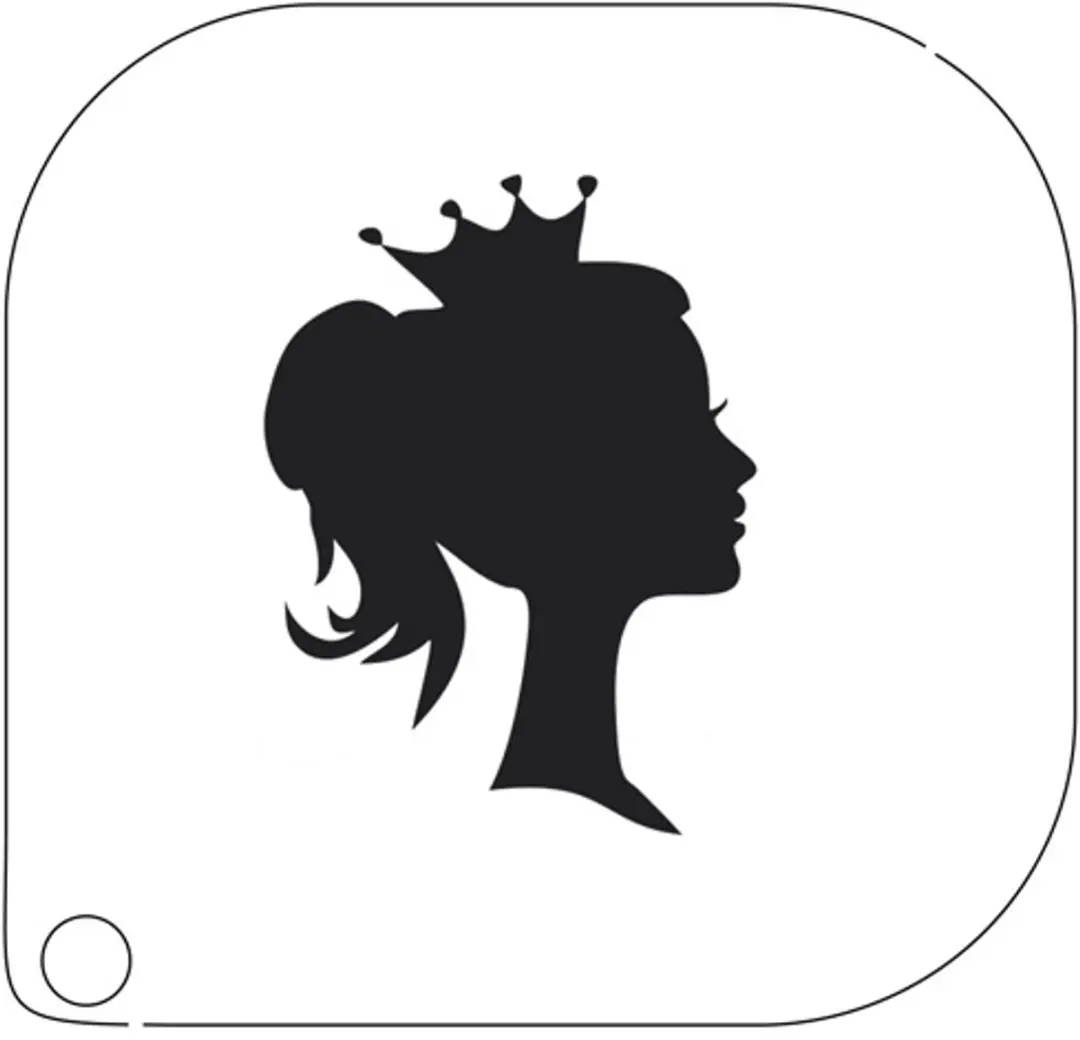 Grimas Schminksjabloon Maxima Koningin 7cm