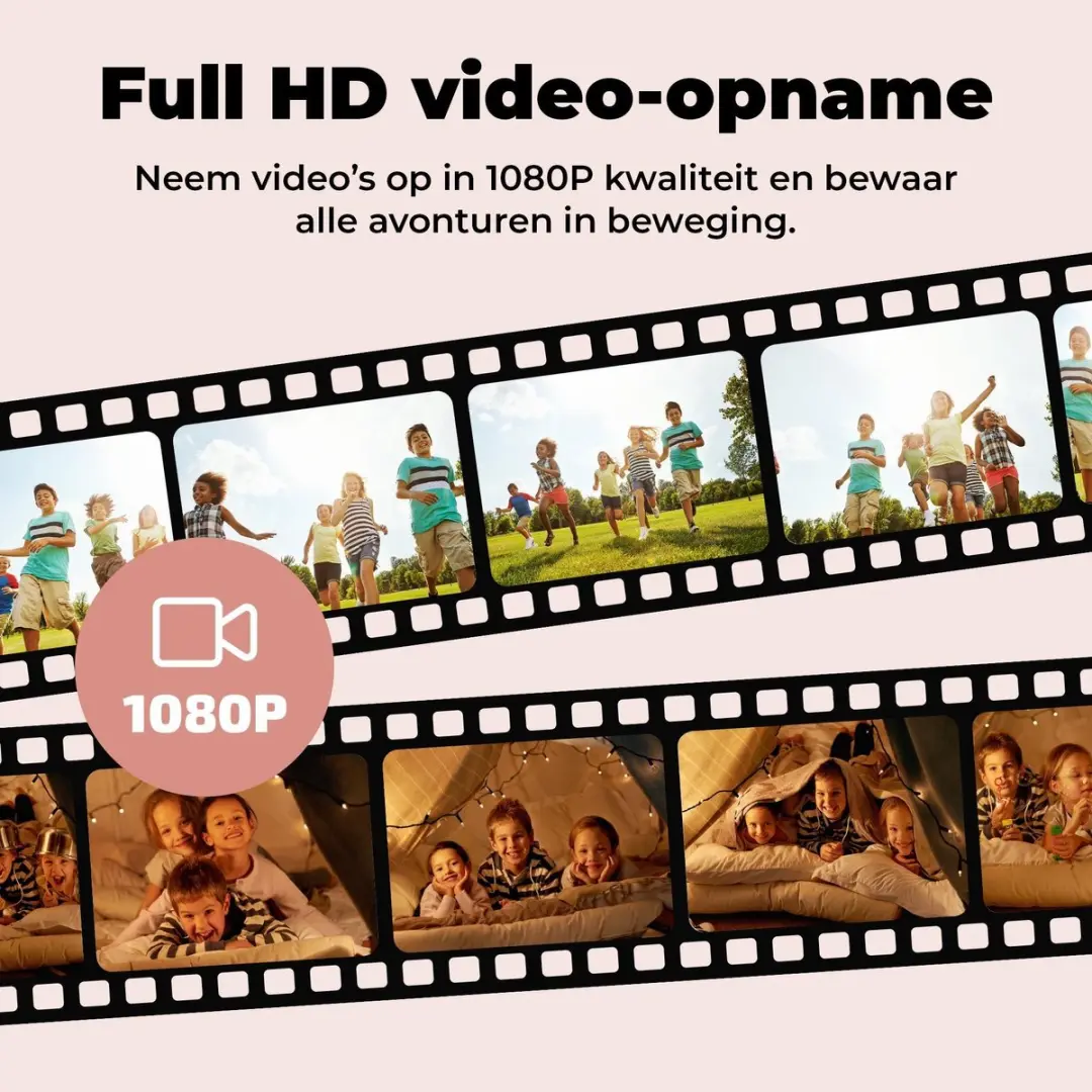 Denver KPC1374BTRO Kindercamera Full HD - 48MP - Roze - afbeelding 6 van 6