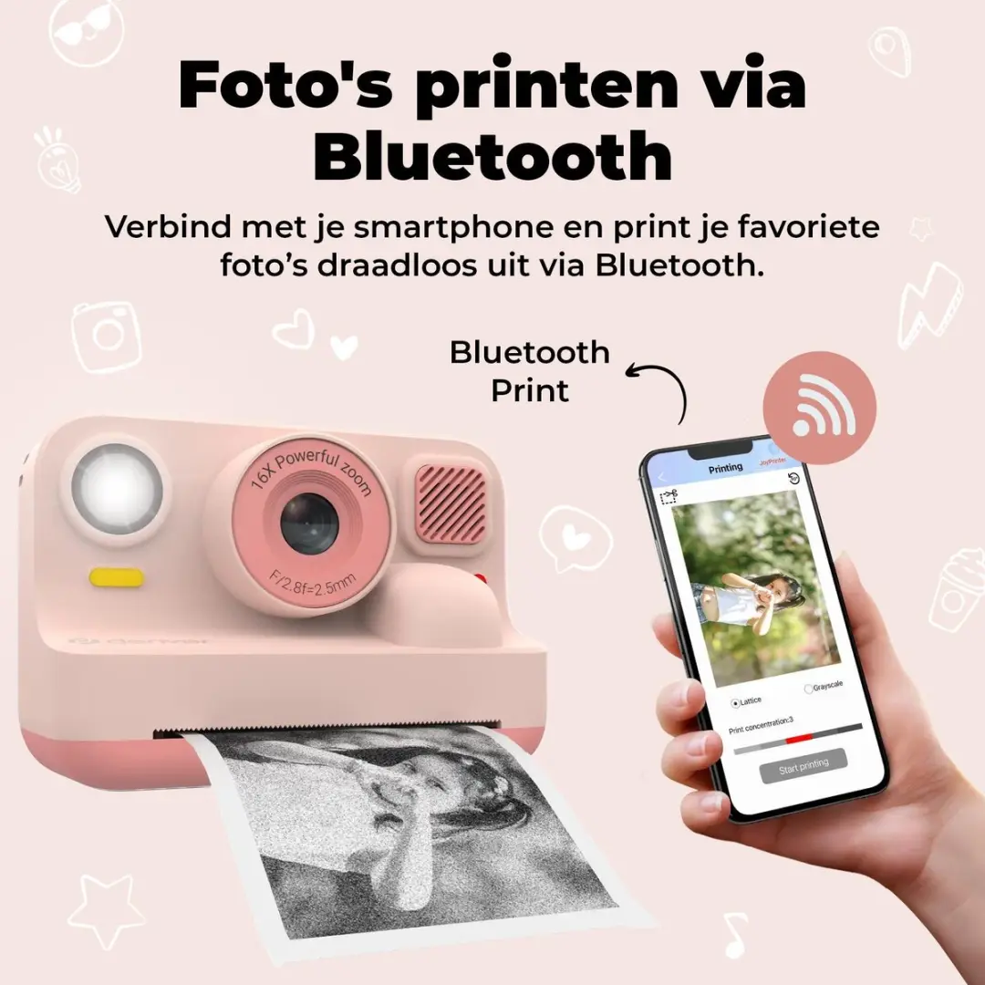 Denver KPC1374BTRO Kindercamera Full HD - 48MP - Roze