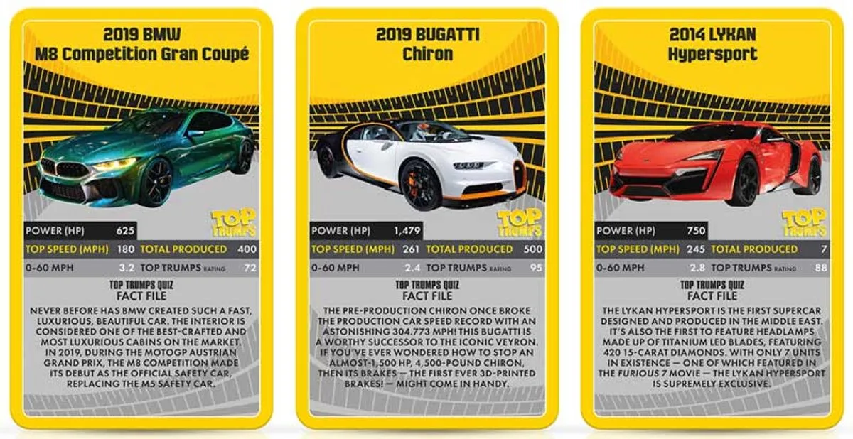 Winning Moves Top Trumps Supercars Kaartspel - 4 Spelers