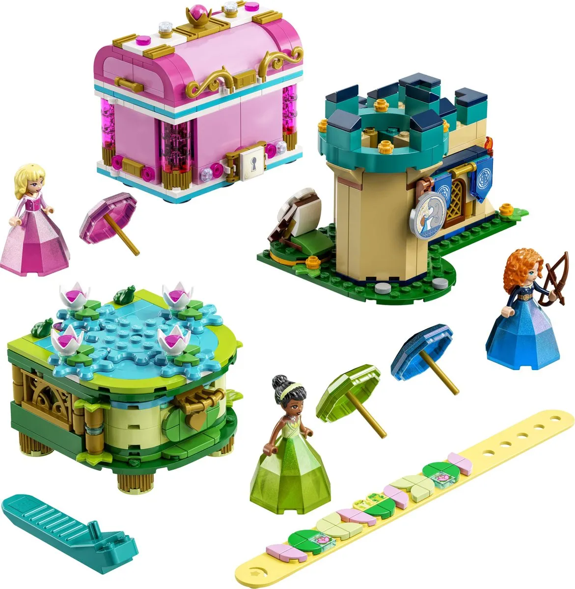 LEGO Disney Princess Aurora Merida Tiana Betoverde Creaties 43203 - 558 Stukken - Multikleur - afbeelding 6 van 6