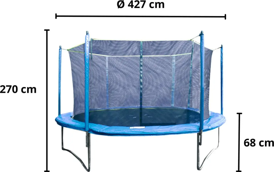 Garlando Combi XXL Trampoline 427cm - Blauw