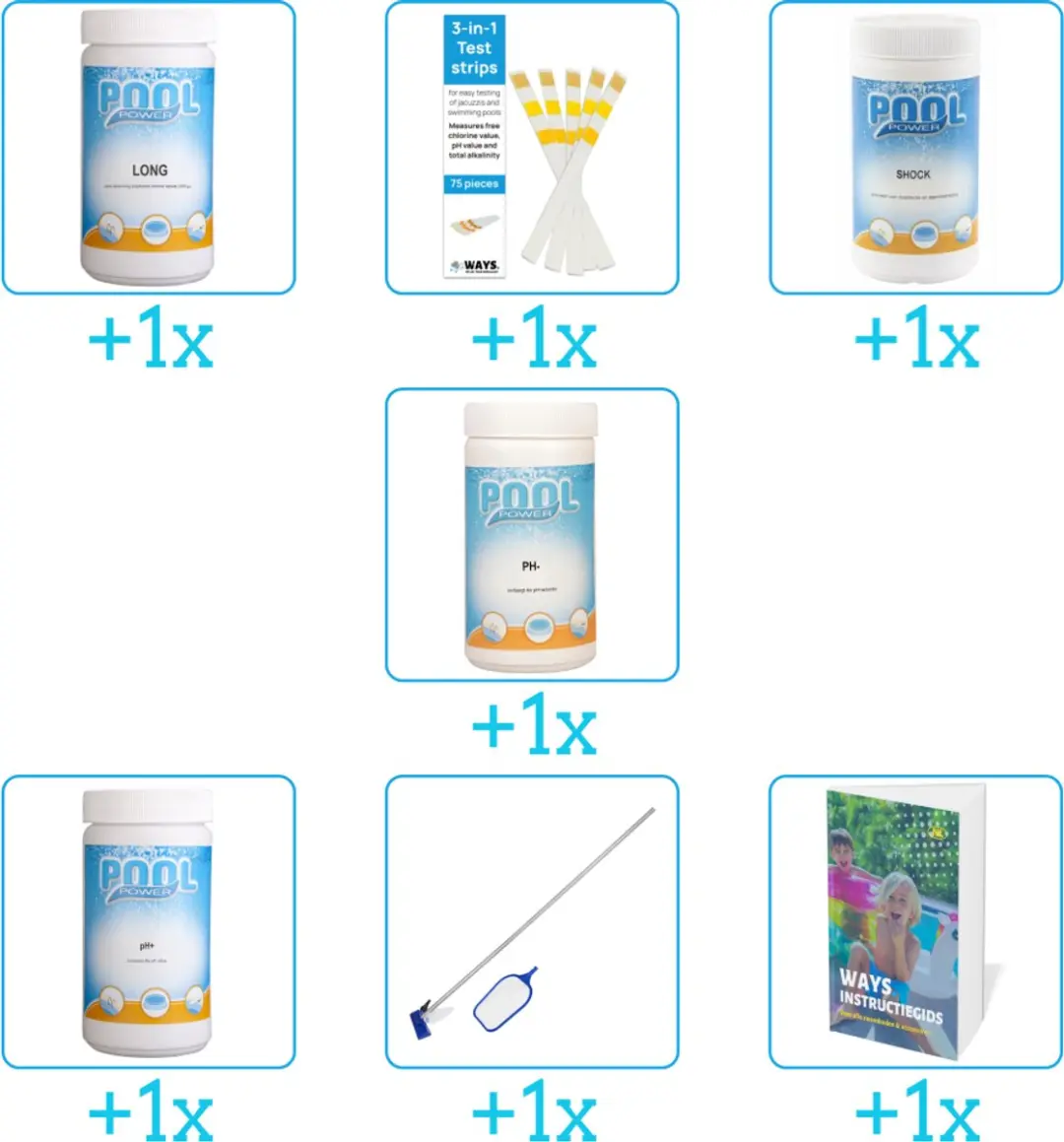 Pool Power Zwembad Onderhoudspakket 7-delig