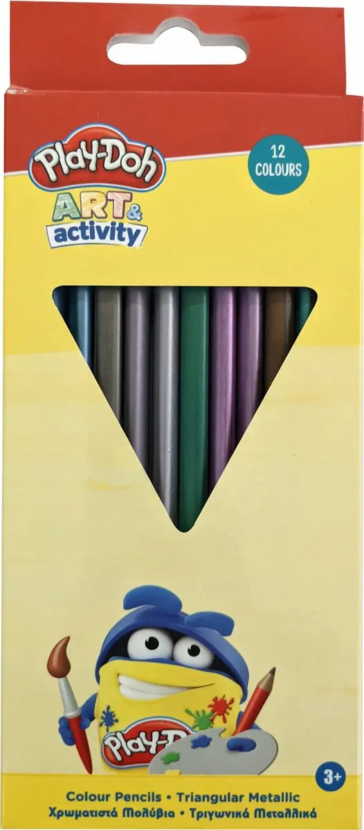 Play-Doh Metallic Kleurpotloden 12 Stuks