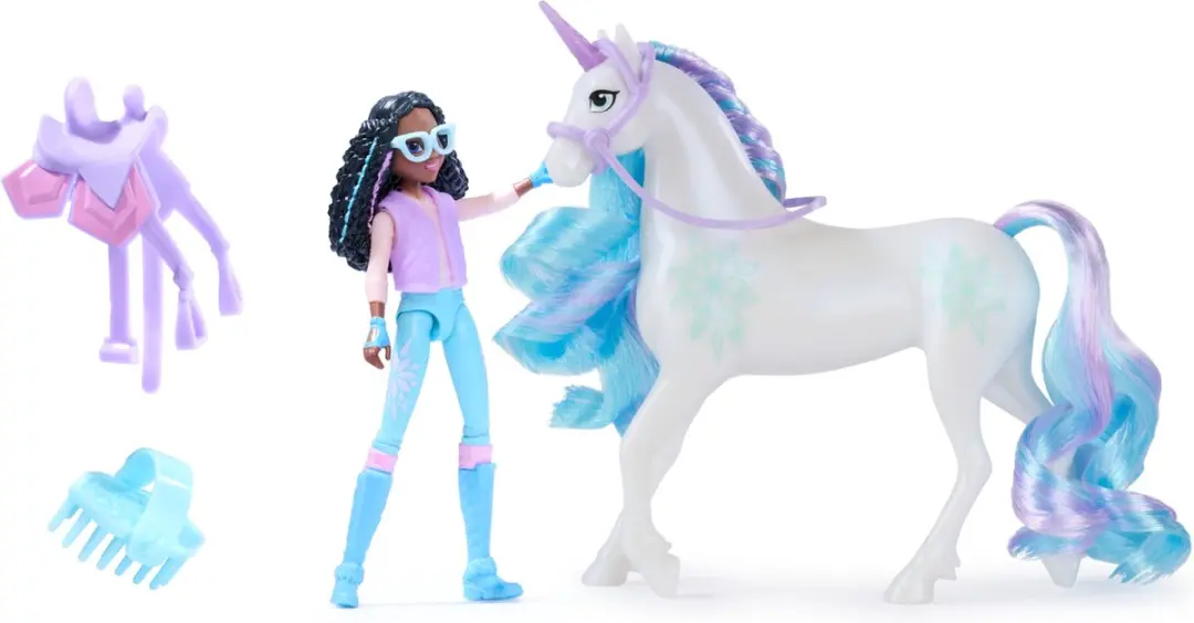 Unicorn Academy Pop Layla & Eenhoorn Glacier Speelfigurenset - 3x Knoopcel