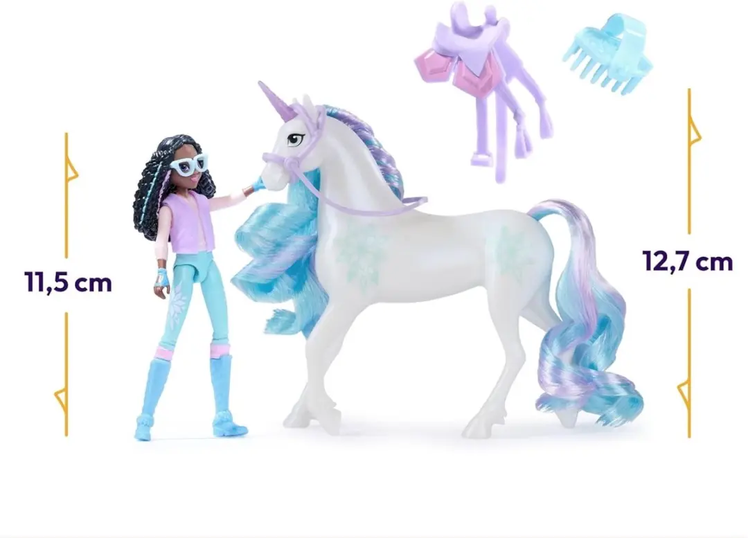 Unicorn Academy Pop Layla & Eenhoorn Glacier Speelfigurenset - 3x Knoopcel