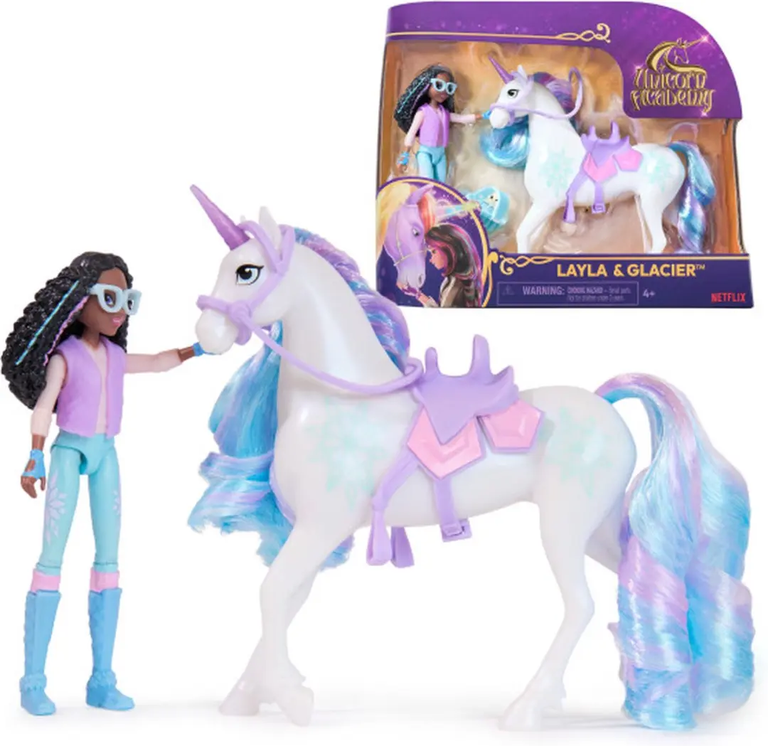 Unicorn Academy Pop Layla & Eenhoorn Glacier Speelfigurenset