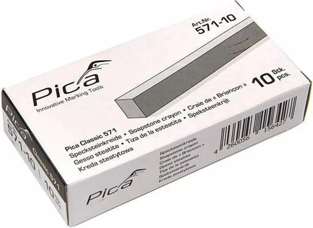 Pica 571 Speksteenkrijt Wit - 10 Stuks
