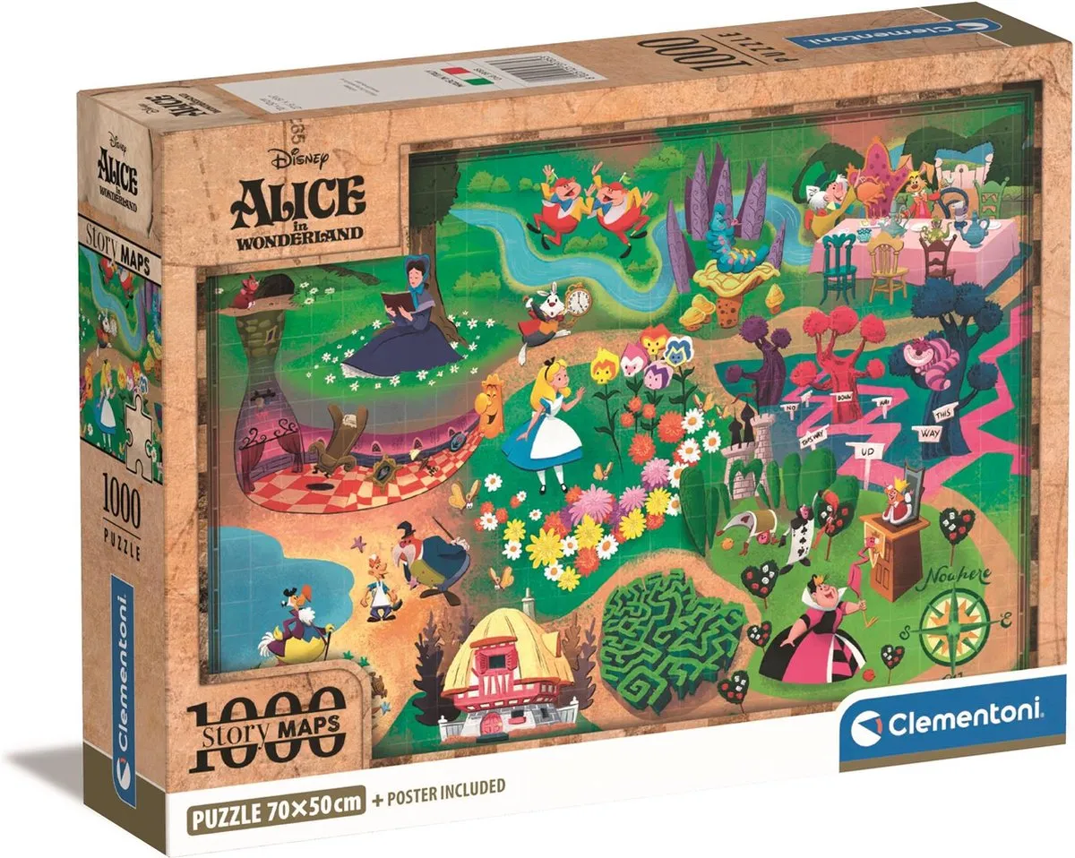 Clementoni Disney Alice in Wonderland Legpuzzel 1000 Stuks