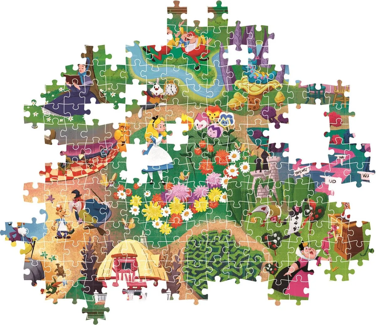 Clementoni Disney Alice in Wonderland Legpuzzel 1000 Stuks - 70x50cm