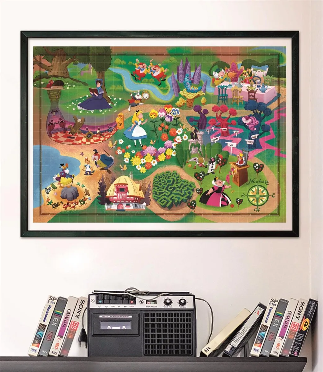 Clementoni Disney Alice in Wonderland Legpuzzel 1000 Stuks - 70x50cm - afbeelding 6 van 6