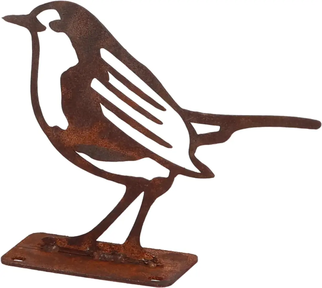 Esschert Design Tuinbeeld Roodborst Metaal - Rood