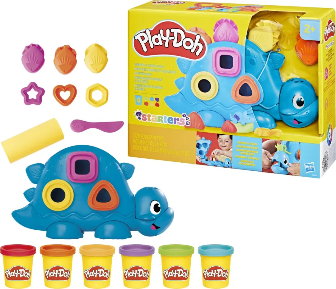 Play-Doh Dino Vormen en Kleuren Speelset - 15 Stuks