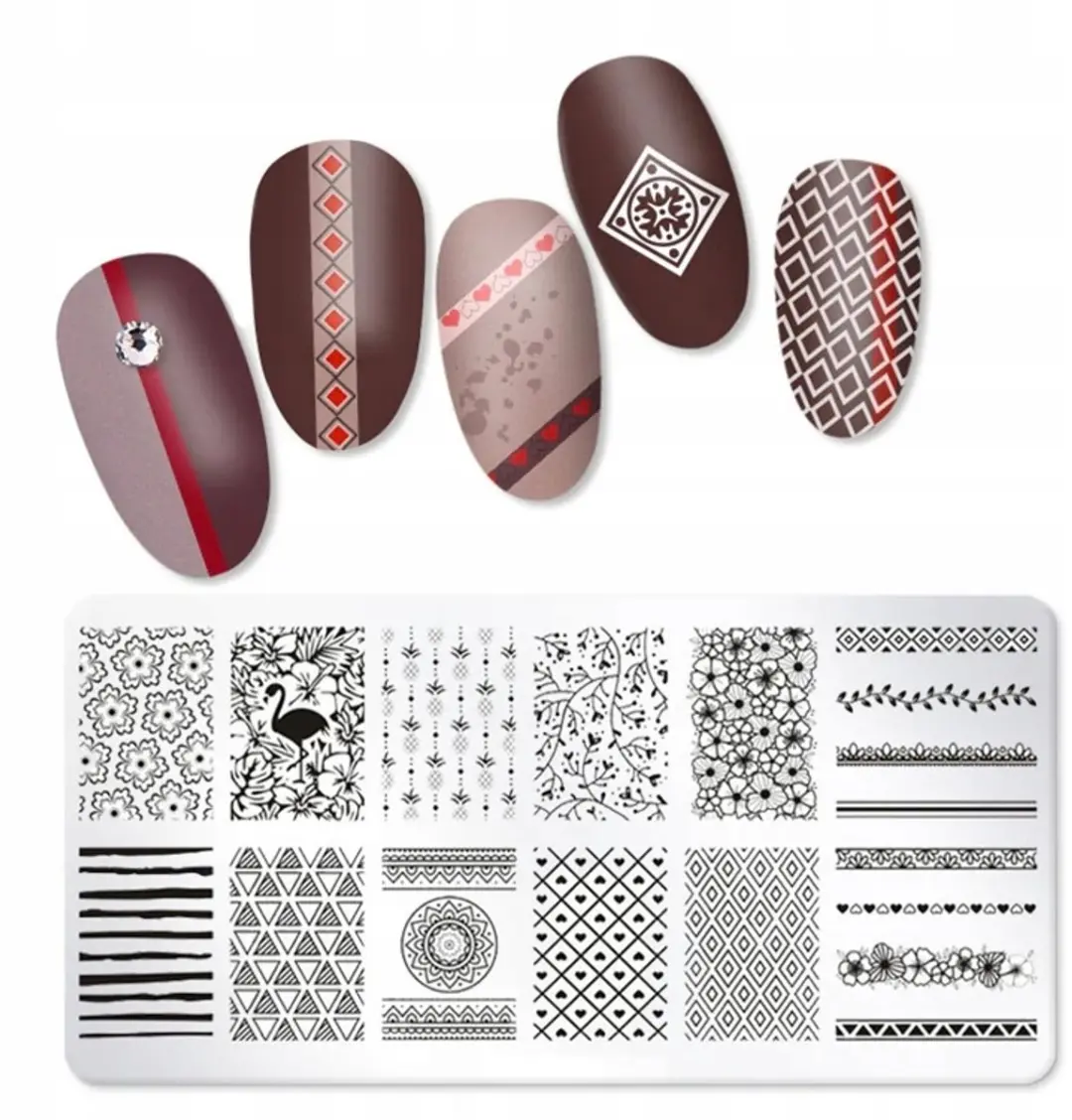 Born Pretty Nagel Stamping Plaat Kwiaty en Mandala