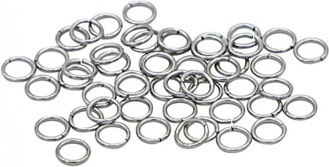 Haarsoires DIY Bevestigingsringen 0,5cm - Zilver - 50 Stuks