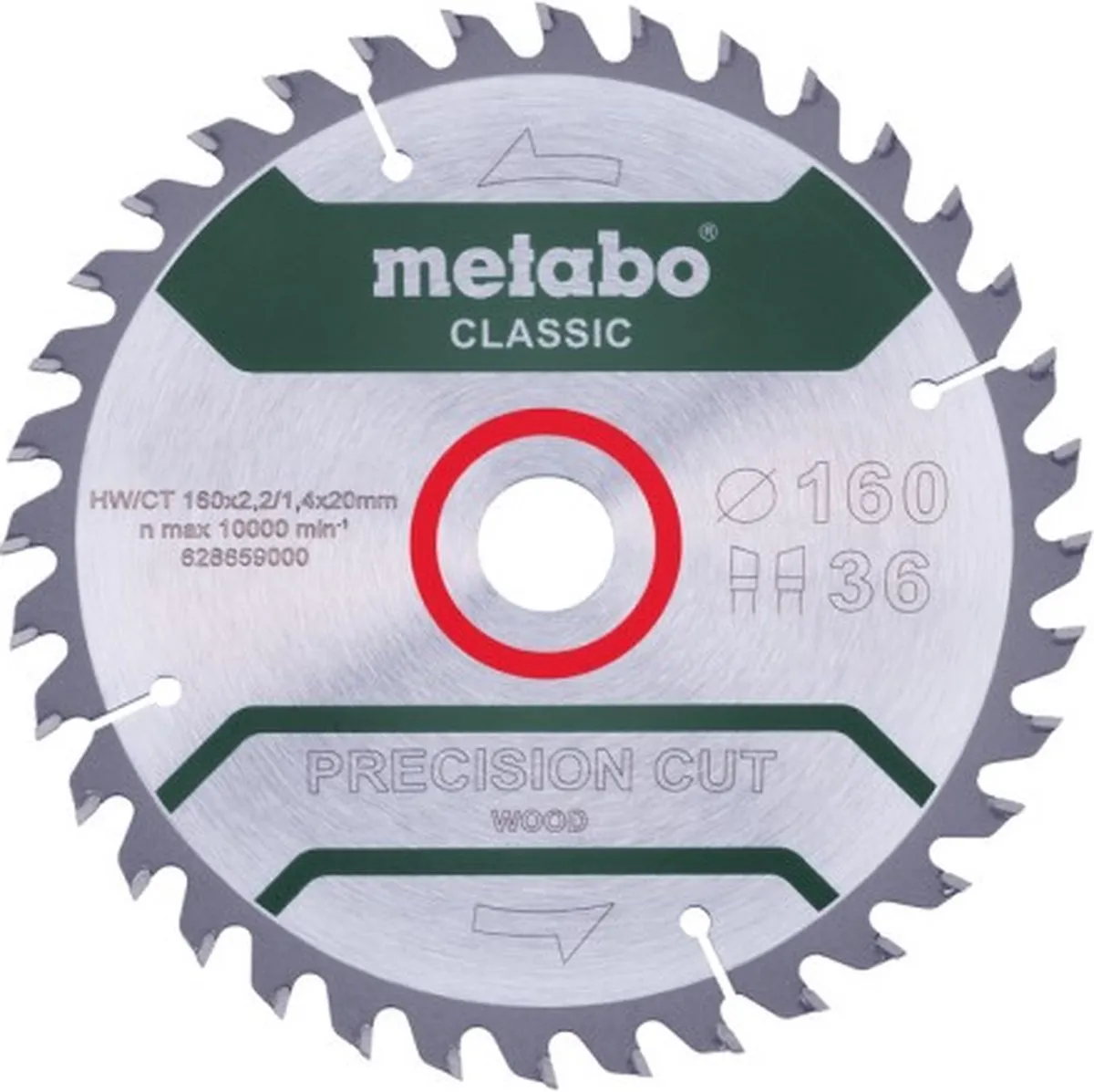 Metabo 628659000 Cirkelzaagblad Precision Cut 160mm - 36 Tanden