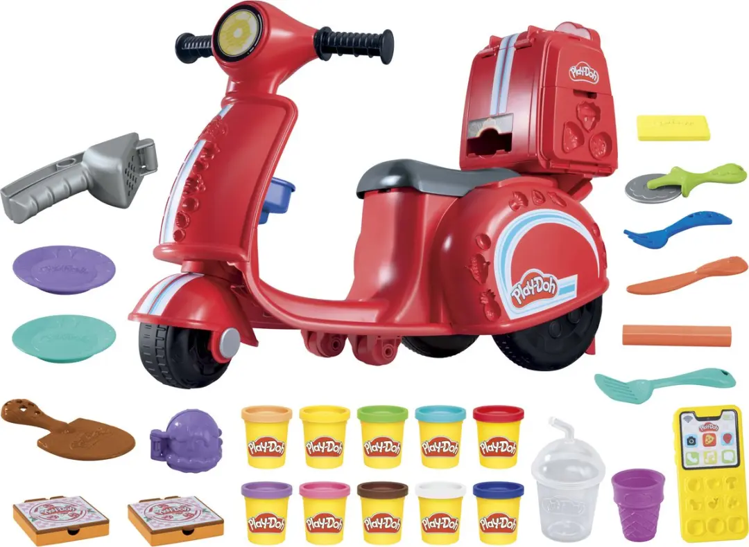 Play-Doh Pizza Bezorgscooter Speelset - Multikleur