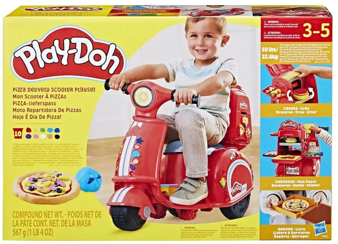 Play-Doh Pizza Bezorgscooter Speelset - Multikleur