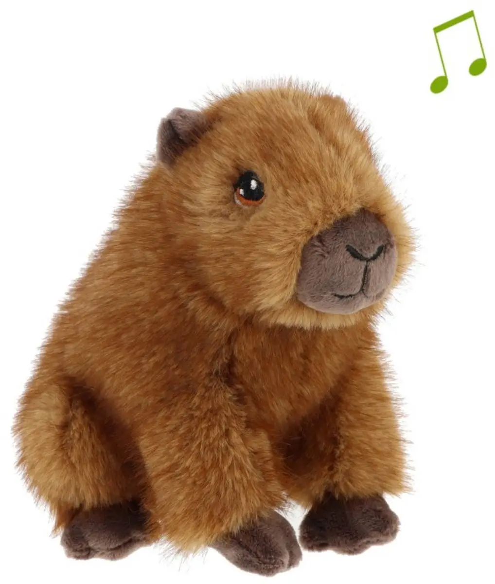 Keel Toys Pluche Capybara Bruin - 15 cm - Met Geluid