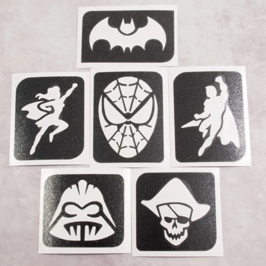 Grimas Temporary Tattoo Stencils Superhelden
