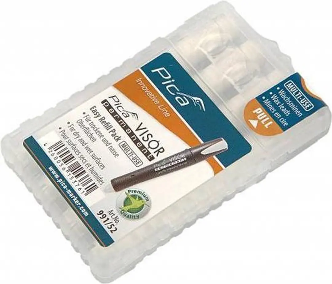 Pica 991/40 Visor Pen - Wit - 4 Stuks