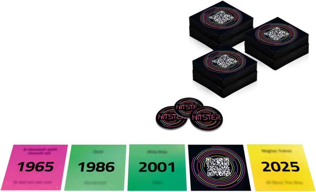 Hitster Battle of the Generations Partyspel - 420 Kaarten - 12 Spelers
