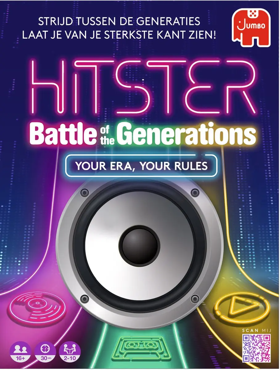 Hitster Battle of the Generations Partyspel - 420 Kaarten - 12 Spelers
